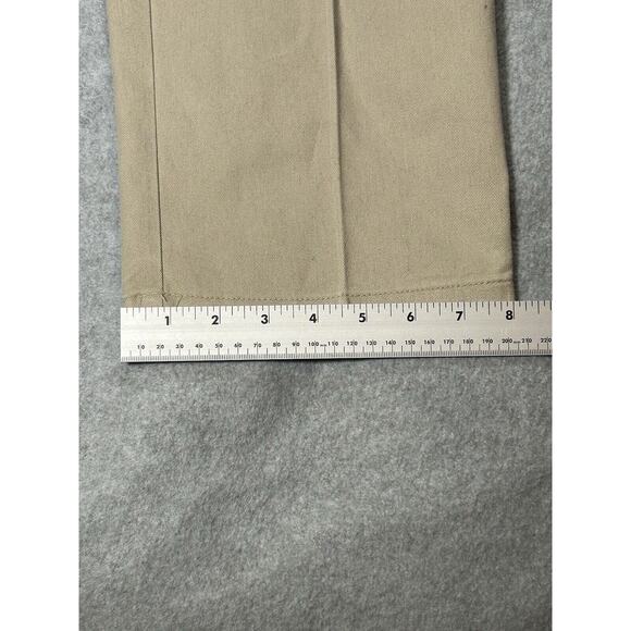 Vtg Wrangler Riata Pants mens W33 L32 Khaki Chino Beige Flat Front - Picture 9 of 15
